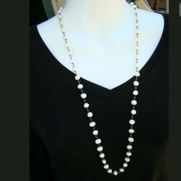 Silpada Pearl ‘Fresh Catch’ Flirty Sterling Necklace 32” - N1368 - Picture 4 of 16